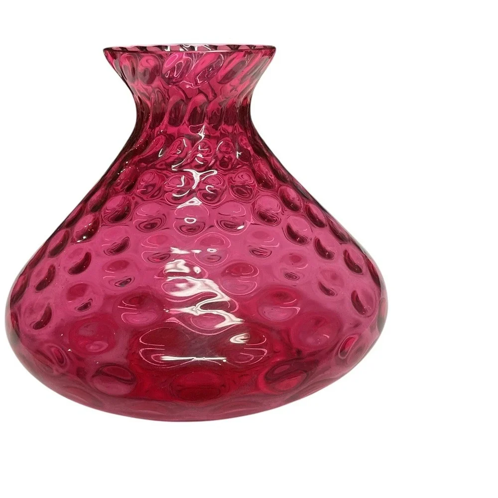 Vintage Fenton Cranberry Coin Dot/Dimple 6